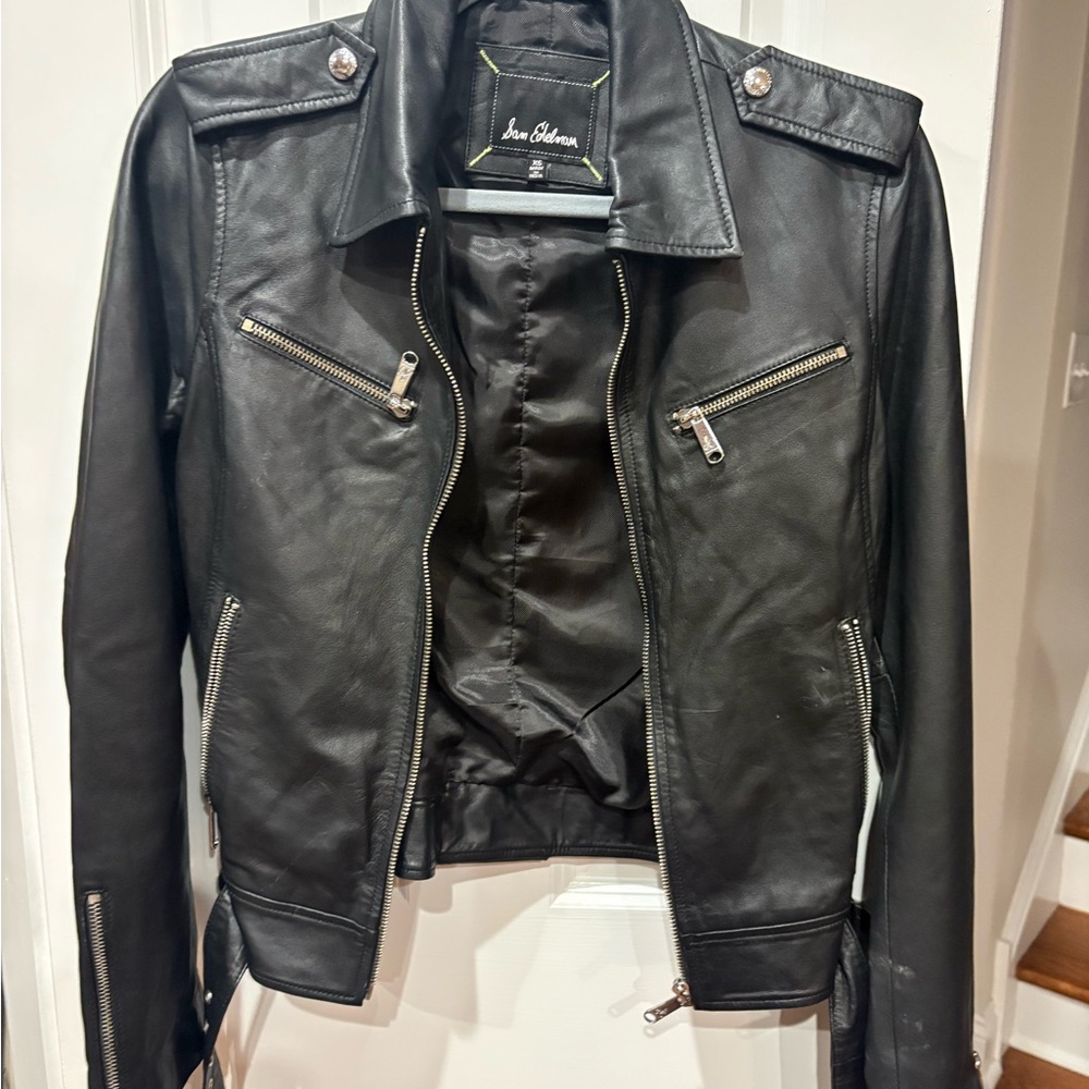 Sam Edelman Black Leather Moto Jacket